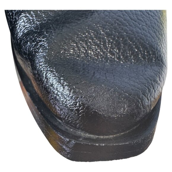 Urban Outfitters‎ Talia Black Leather Buckle Side Zip Ankle Bootie Womans Size 9 - Picture 4 of 8